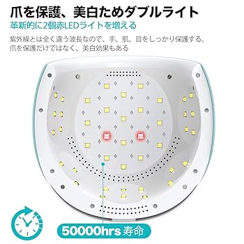 ハイパワーネイルドライヤー 人感センサー自動運転 ネイルライト 高速硬化 36個led ネイルドライヤー ネイルツール